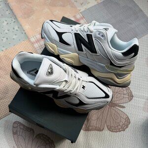 New Balance 9060 Classic White And Black Athletic Shoes